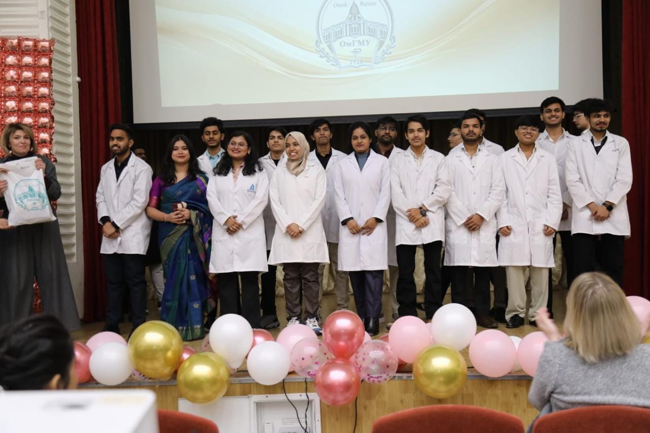 White coat ceremony at Omsk State Medical University