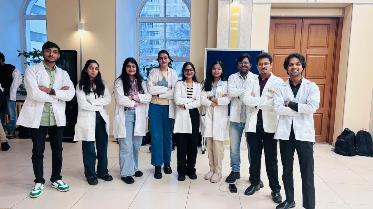 Scrubs & Stories students in white coats at their medical university